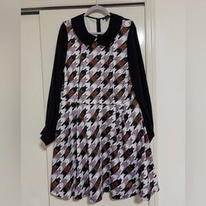 Smak Parlour Cat Dress w/ Peter Pan collar and pockets! 3x